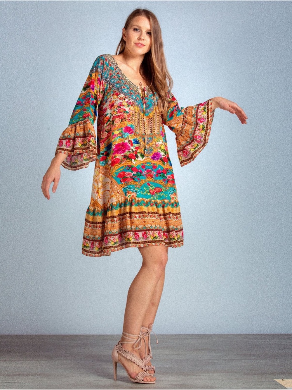 INOA Covent Garden Silk Gypsy Dress Size 0